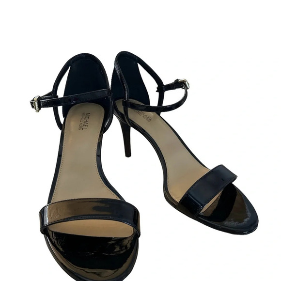 Michael MICHAEL KORS Simone Mid Patent Open Toe Shoes 8M - Picture 5 of 10